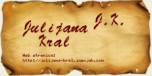 Julijana Kral vizit kartica